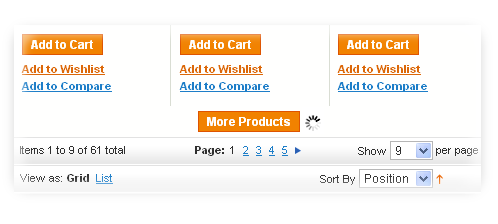 Ajax products pagination
