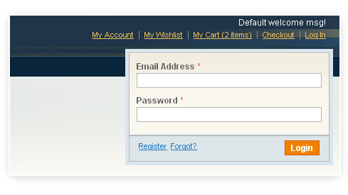 Easy to use javascript header login form