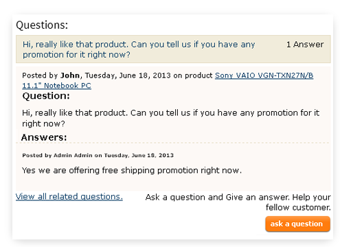 Create user generated content and improve your products page SEO ranking