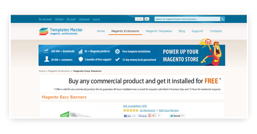 Custom header shopping cart block
